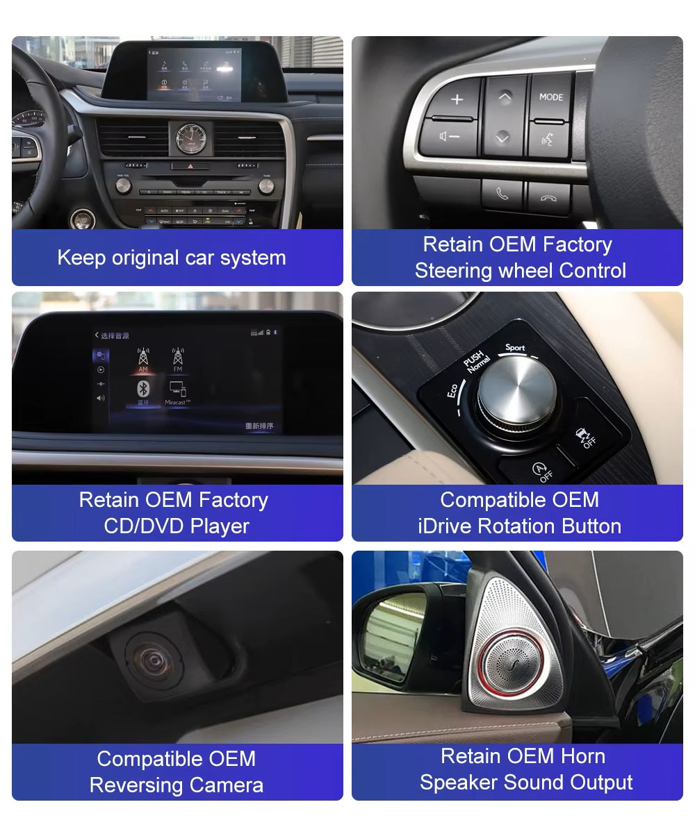 12.3 inch For Lexus RX 2020-2021 Linux Infotainment Navigation System Car Multimedia Touch Screen Head Unit Car Radio GPS