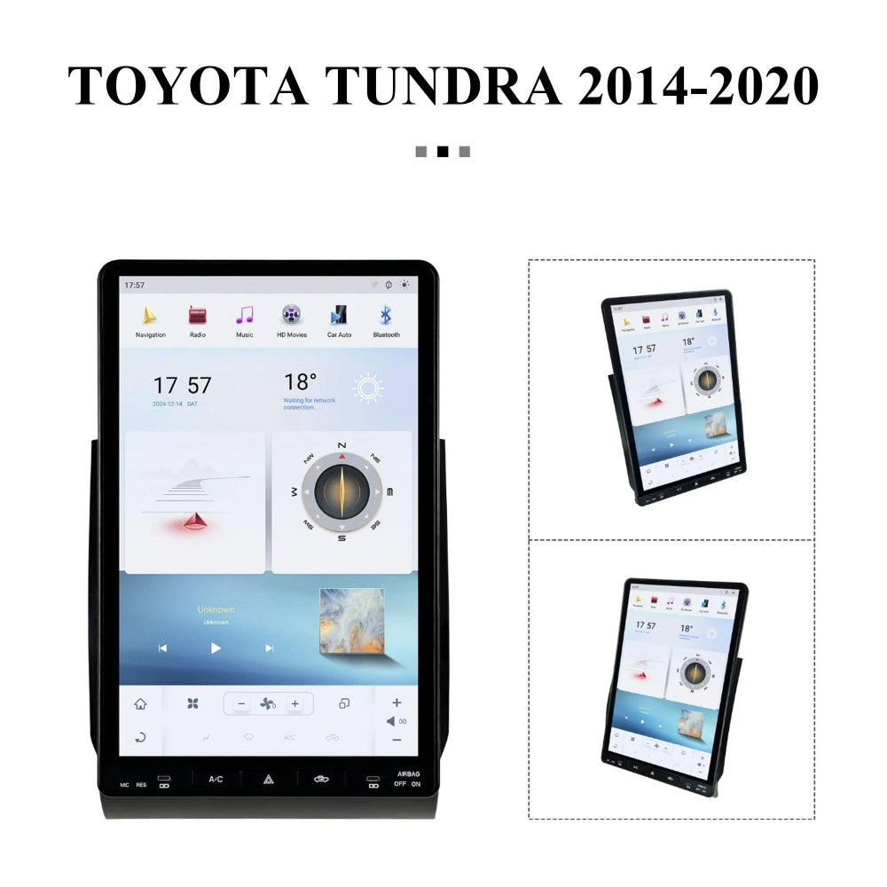 16.8" Android For Toyota Tundra 2014-2020 Car Radio Infotainment Navigation System Tesla Style Screen Head Unit GPS Multimedia Player