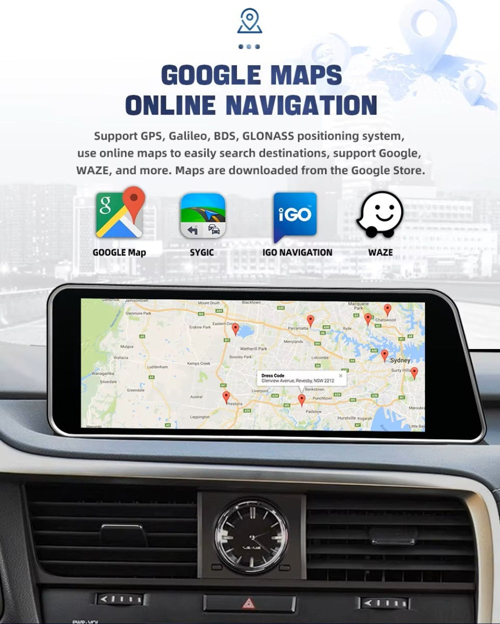 12.3'' For Lexus Rx330 Rx350 Rx450 2015 - 2019 Infotainment Navigation System Car Multimedia Touch Screen Head Unit Android14 Car Radio GPS