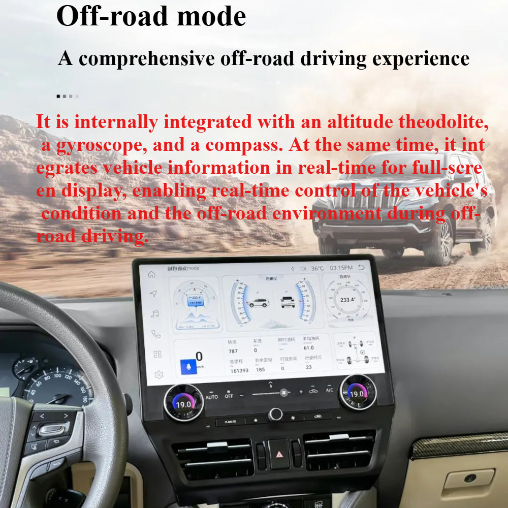 16.8inch Touch Screen For Toyota Prado 2010-2022 Android 13 Car Radio Multimedia Player Navigation