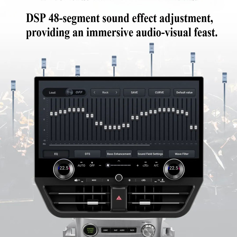 16.8inch Touch Screen For Toyota Prado 2010-2022 Android 13 Car Radio Multimedia Player Navigation