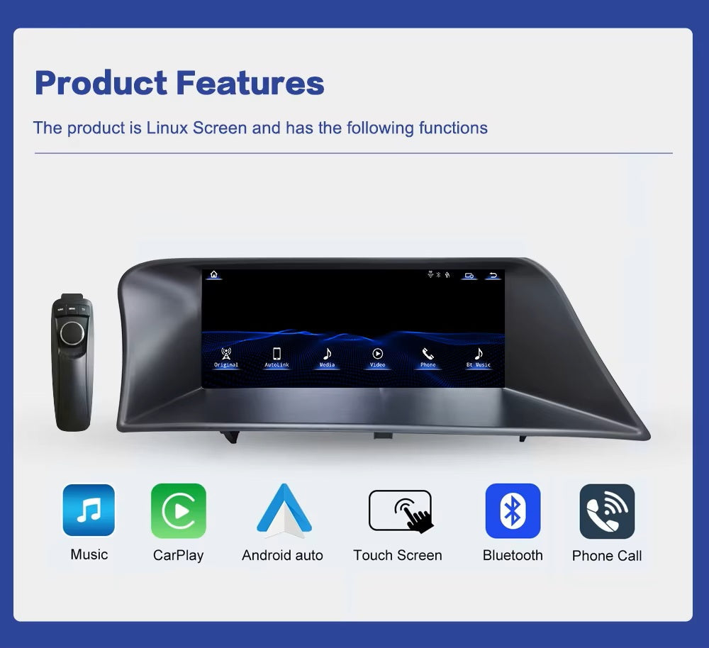 10.25 inch For Lexus RX 2009-2015 Linux Infotainment Navigation System Car Multimedia Touch Screen Head Unit Car Radio GPS