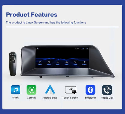 10.25 inch For Lexus RX 2009-2015 Linux Infotainment Navigation System Car Multimedia Touch Screen Head Unit Car Radio GPS