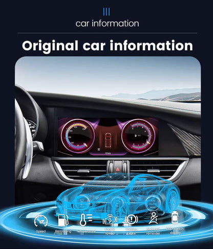 10.25'' For Alfa Romeo Stelvio Giulia Ram 2015-2021 Android Screen Infotainment Navigation System Car Multimedia Touch Screen Head Unit Car Radio GPS