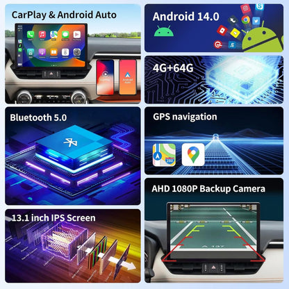 13.1 inch For Toyota RAV4 2019-2023 Infotainment Navigation System Car Multimedia Touch Screen Head Unit Android Car Radio GPS