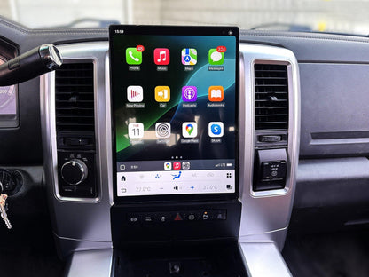 13.8" Qualcomm For Dodge RAM 1500 2500 3500 2009-2012 Car Radio Infotainment Navigation System Tesla Style Screen Head Unit GPS Multimedia Player