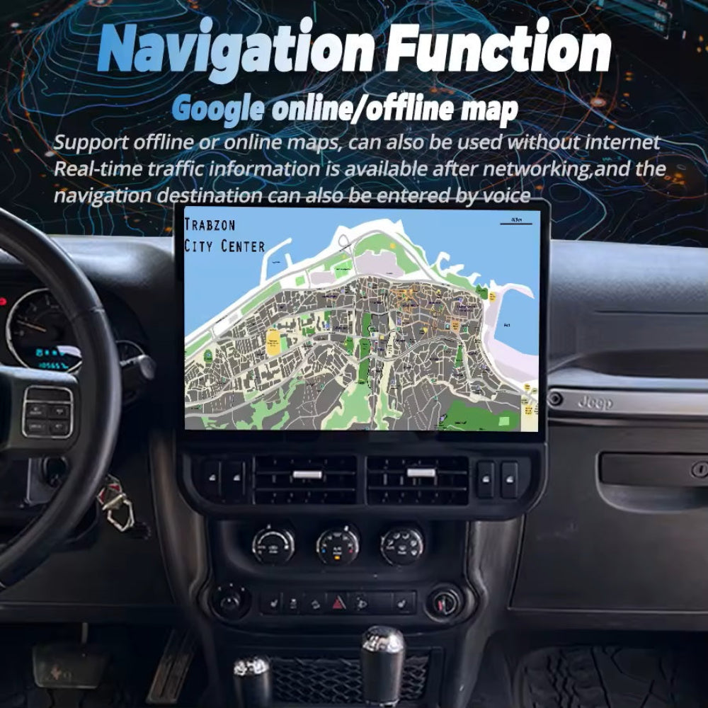 16.8'' For Jeep Wrangler 2011-2017 Infotainment Navigation System Car Multimedia Touch Screen Head Unit Android Car Radio GPS