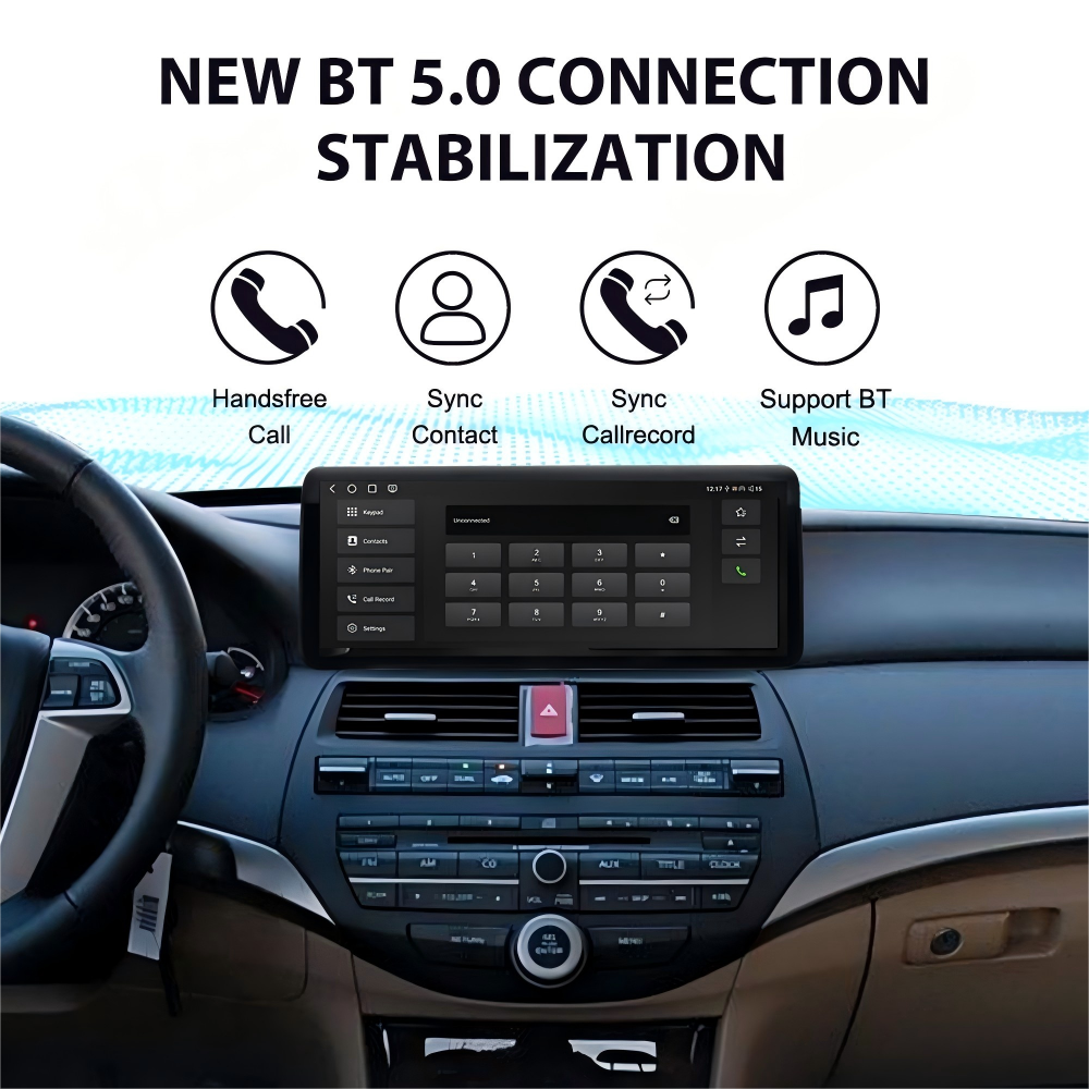 12.3 inch For Honda Accord 8th 2008-2013 Infotainment Navigation System Car Multimedia Touch Screen Head Unit Android 14 Car Radio GPS