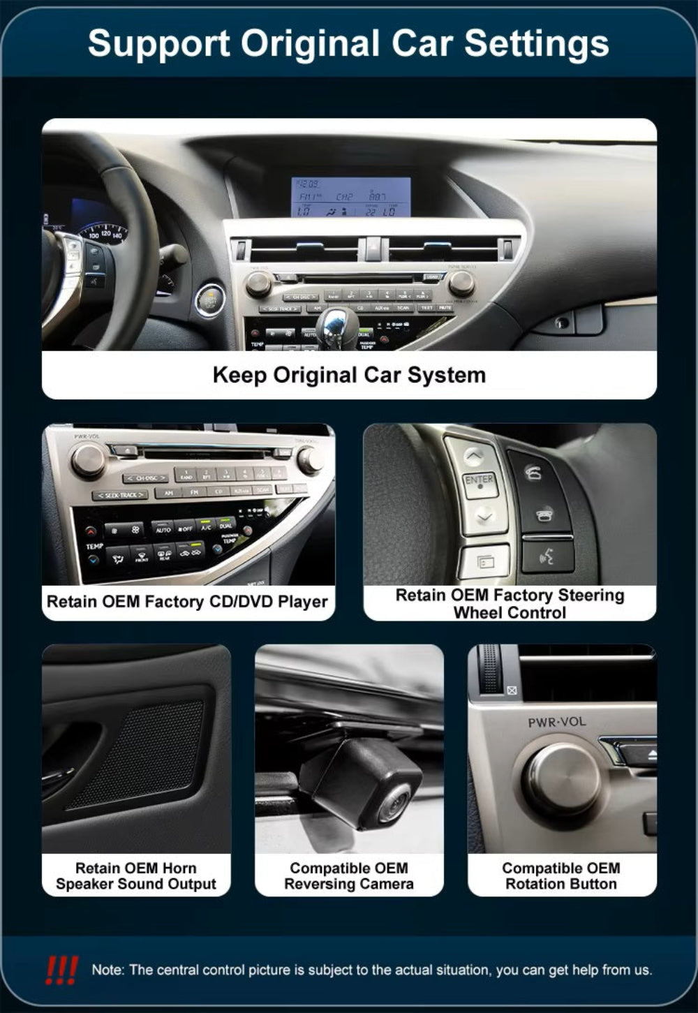 12.3-Inch Linux Touchscreen for Lexus RX (2009–2015) | Wireless CarPlay & Android Auto