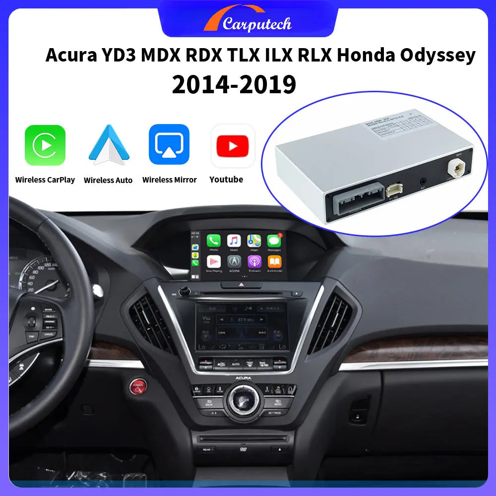 Wireless Apple CarPlay & Android Auto Upgrade for Acura MDX / RDX / TLX / ILX / RLX & Honda Odyssey (2014â€?022) â€?Add CarPlay to Factory Screen Carputech
