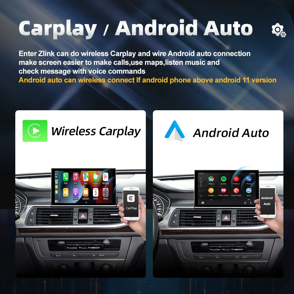 8 Core Android 13 System Car Multimedia Stereo For Audi A6 C7 A7 2012-2018 WIFI 4G 8+128GB RAM Carplay IPS Touch Screen GPS Navi