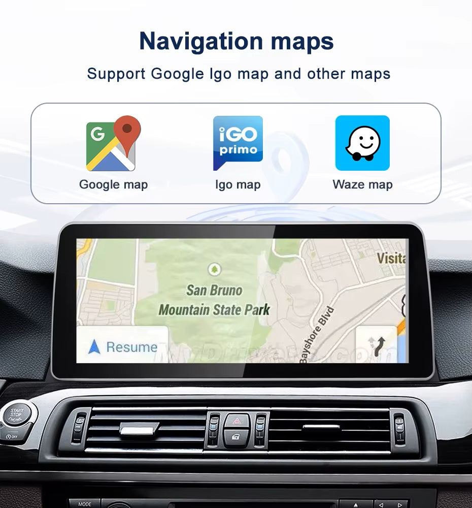 12.3 inch For BMW 5 Series F10 F11 Infotainment Navigation System Car Multimedia Touch Screen Head Unit Android Car Radio GPS