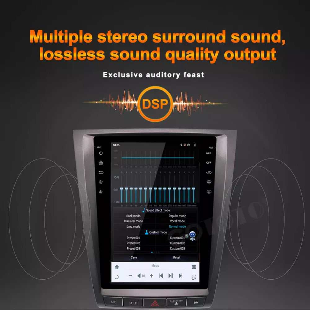 12.1" Qualcomm For Lexus GS450 2004-2011 Car Radio Stereo Carplay Upgrade Tesla Style Screen Android Auto GPS Navigation Multimedia Player