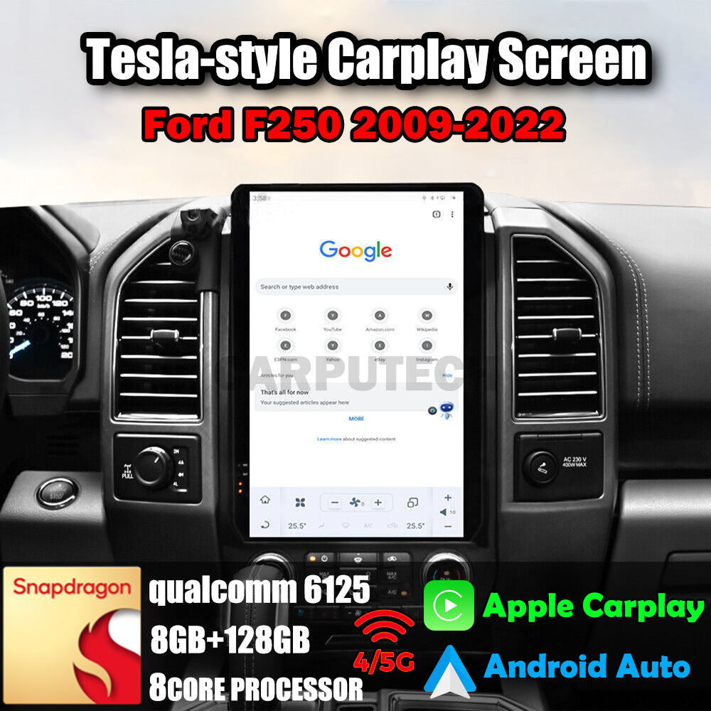 Ford F250 Tesla Screen 2009-2022 | 14.4" Qualcomm Apple Carplay Android Auto