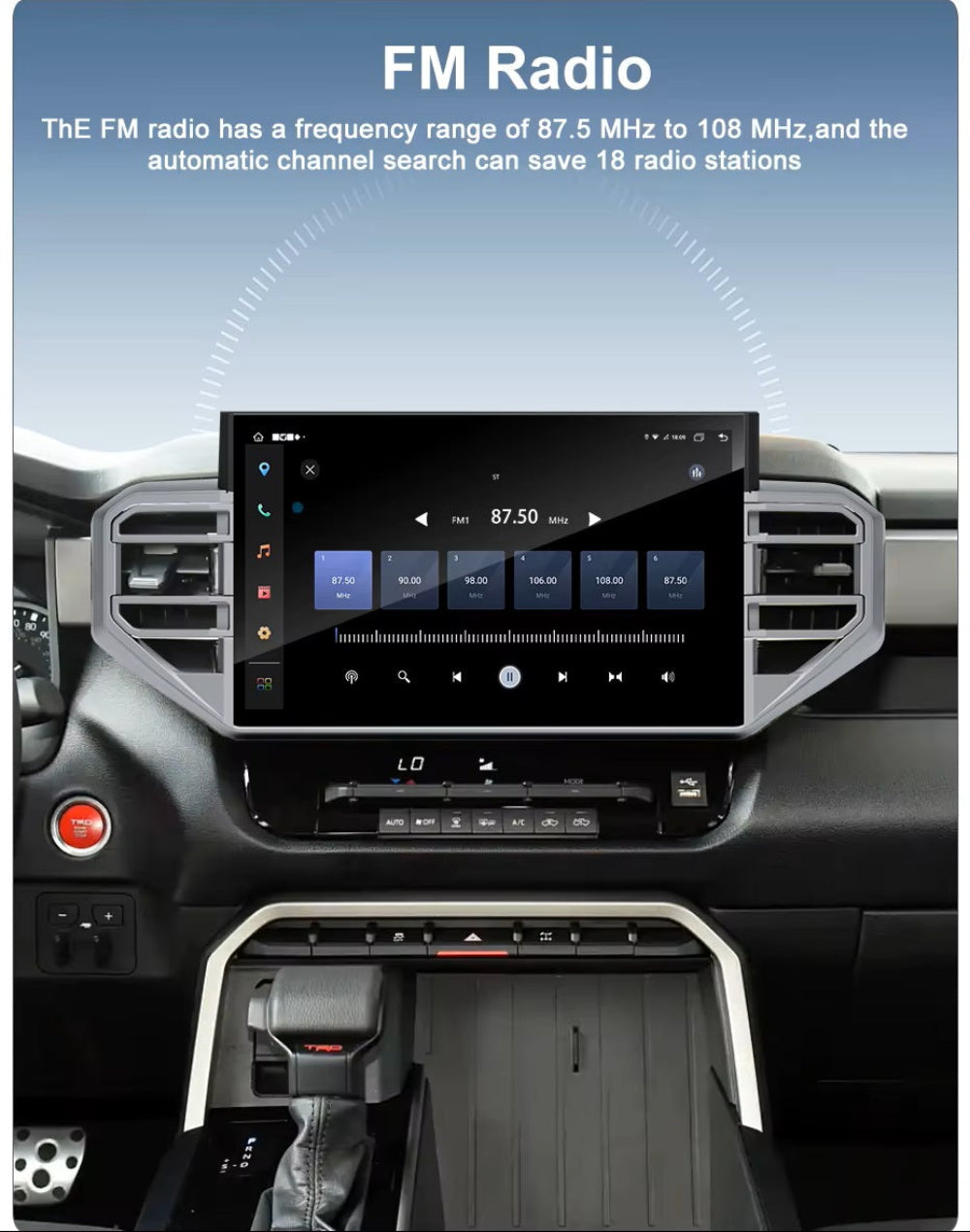 14.6'' For Toyota Tundra 2022-2025 Android Screen Infotainment Navigation System Car Multimedia Touch Screen Head Unit Car Radio GPS