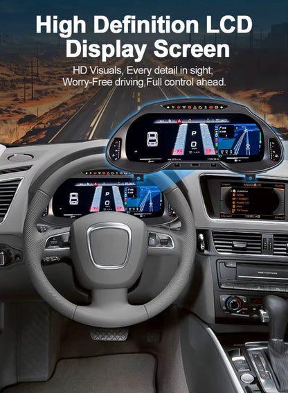 12.3" LCD Digital Dashboard Cluster For Audi Q5 2009-2018 Car Panel Speedometer Virtual Cockpit