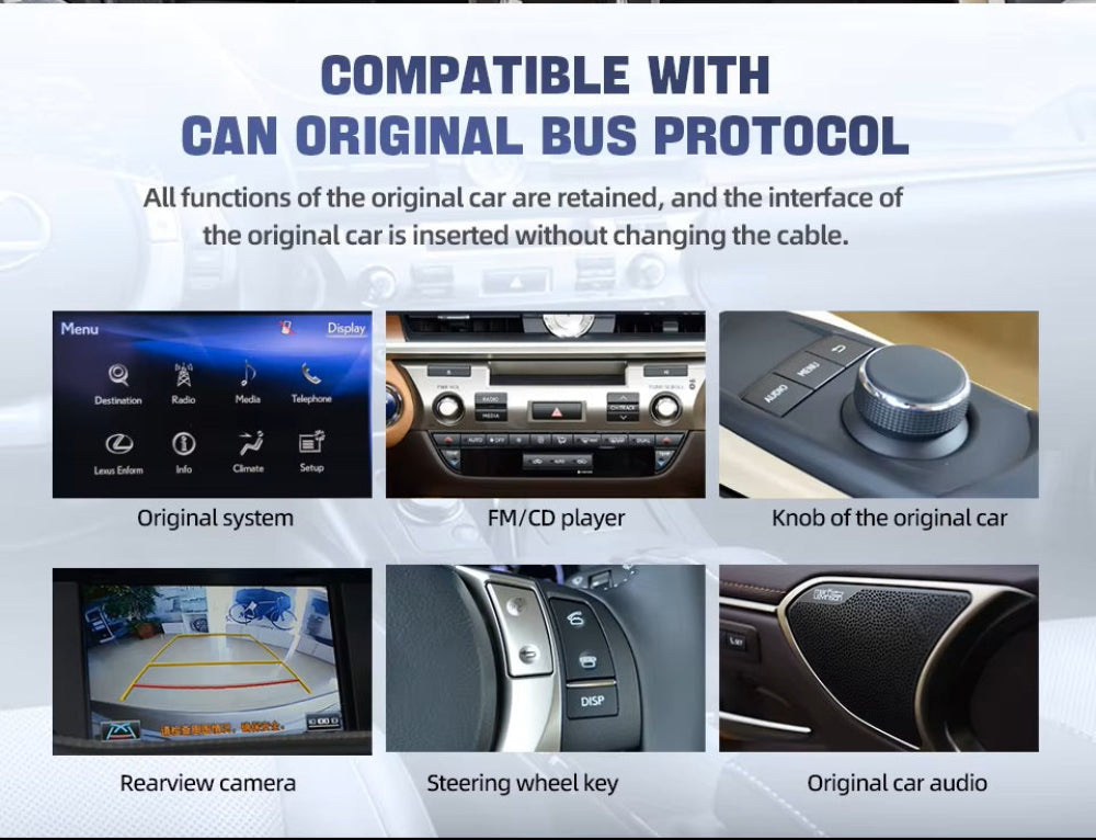 12.3'' For Lexus Rx330 Rx350 Rx450 2015 - 2019 Infotainment Navigation System Car Multimedia Touch Screen Head Unit Android14 Car Radio GPS