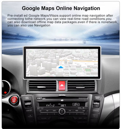 12.3 inch For Honda Acura TL 2009-2014 Infotainment Navigation System Car Multimedia Touch Screen Head Unit Android14 Car Radio GPS