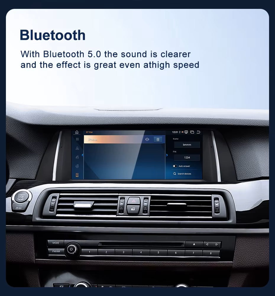 Android 14 10.25 inches For BMW 5 Series F10 F11 2009-2017 GPS Navigation Screen Upgrade ID8 Car Multimedia Center System Touch Screen Head Unit Car Radio GPS