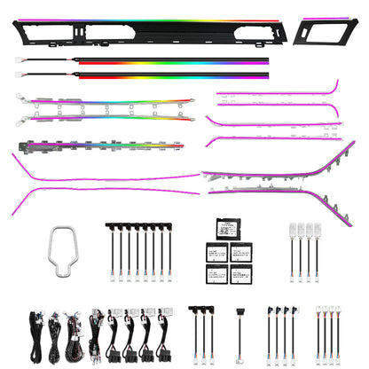 Full Set Car Interior Ambient Light for Audi A6 A7 C8 2019-2024 Upgrade Light Kit Dashboard Center Console Door Trim