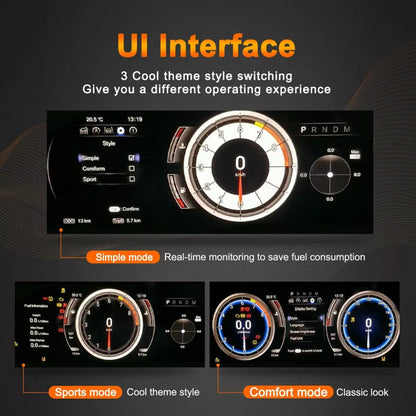 12.3" LCD Digital Dashboard Cluster For Lexus RX 2016-2021 Car Panel Speedometer Virtual Cockpit