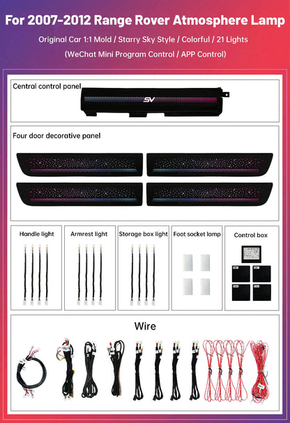 Upgrade Symphony LED Car Interior Ambient Lighting for Land Rover Range Rover 2007-2012 Decoration Accessories