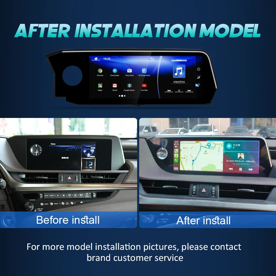 For Lexus ES ES200 ES250 ES350 ES300h 2018-2021 Android 13 Carplay Screen 8 Core Multimedia Player Car Monitor Video Navigation