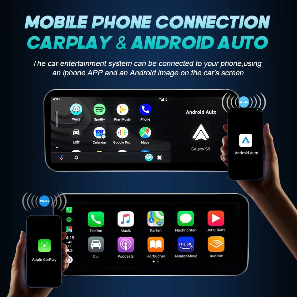 Android 13 Wireless CarPlay For Mercedes Benz C Class W205 2014-2018 Car Multimedia Navigation Radio GPS SWC DSP 4G WiFi