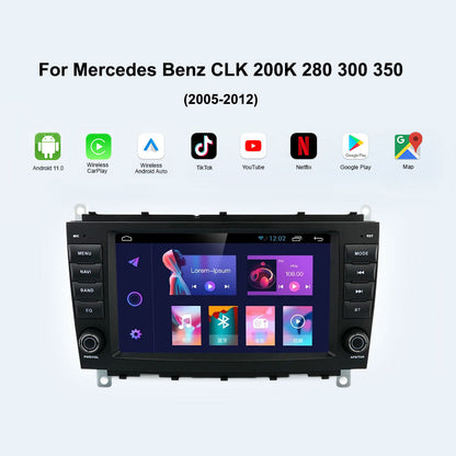 Carputech 8" Android Car Multimedia Player Radio Stereo GPS For Mercedes Benz CLK 200K 280 300 350 CarPlay AUTO SWC 4G Navigation BT