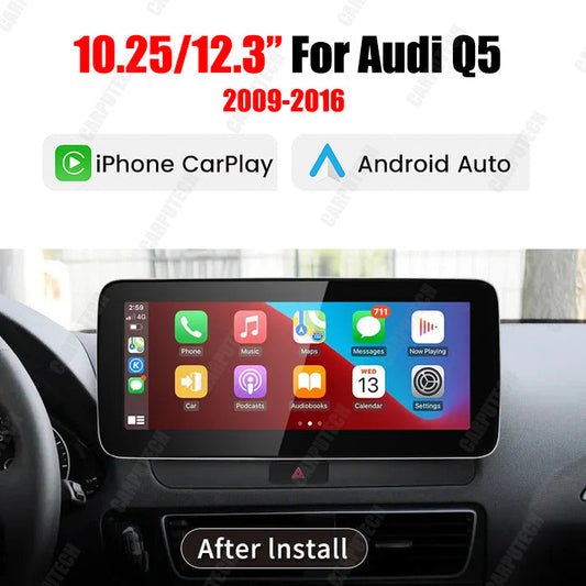 10.25"/12.3" Linux Car Multimedia Touch Screen for Audi Q5 (2009–2016)