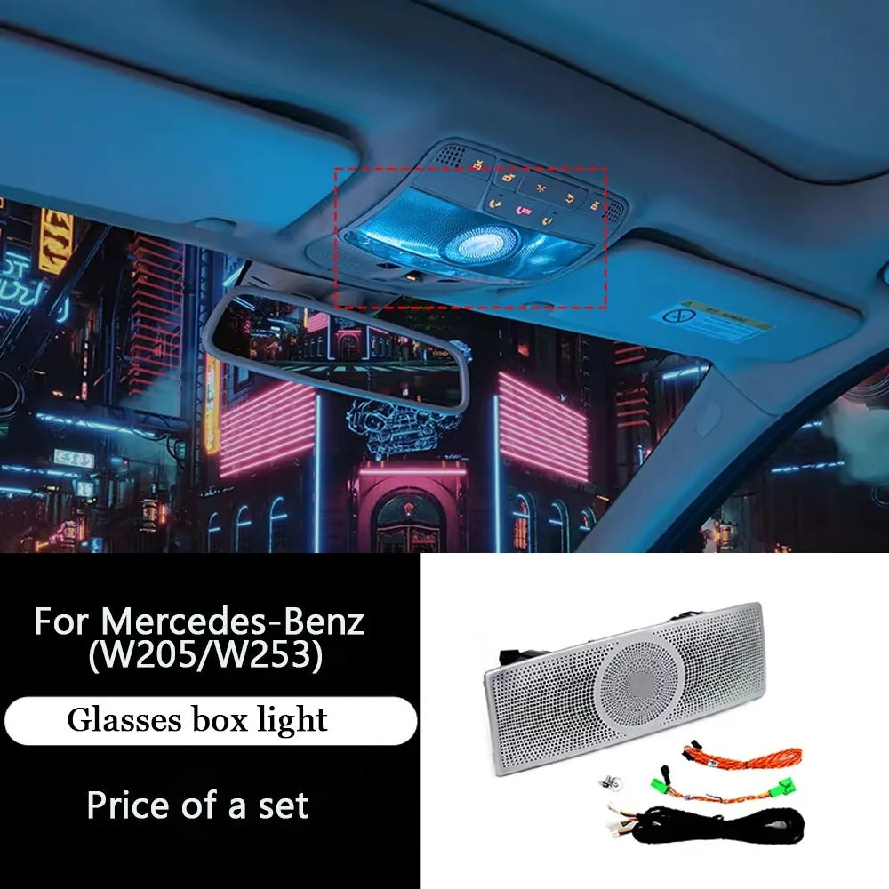 64 Colors Premium Car Interior Ambient Lights for Mercedes Benz C-class W205/ GLC X253 2015-2021 Dream Color Car Atmosphere Lamp
