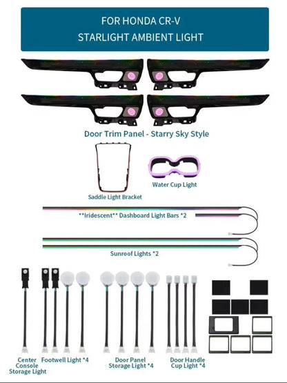 Dynamic Ambient Lighting for Honda CR-V 2023-2024 Interior Lighting Upgrade Accessories