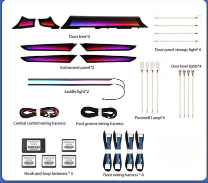 64 Color Dynamic CX5 Interior Ambient Lighting for Mazda CX-5 2017-2025 Symphony LED Lighting Upgrade Accessories Kit