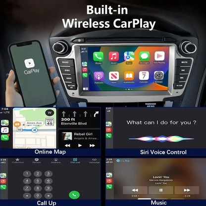 Android Car Radio Carplay Screen Multimedia WIFI Bluetooth for Hyundai IX35 Hyundai Tucson 2 LM 2009-2015 Plug and Play