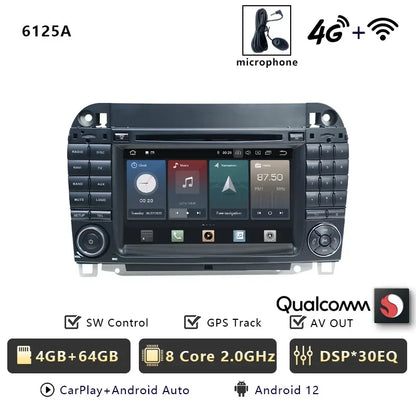 Car Radio Android 13 Carplay Navigation For Mercedes Benz S/CL Class W220 W215 S320 S430 Auto Stereo Bluetooth WIFI 4G
