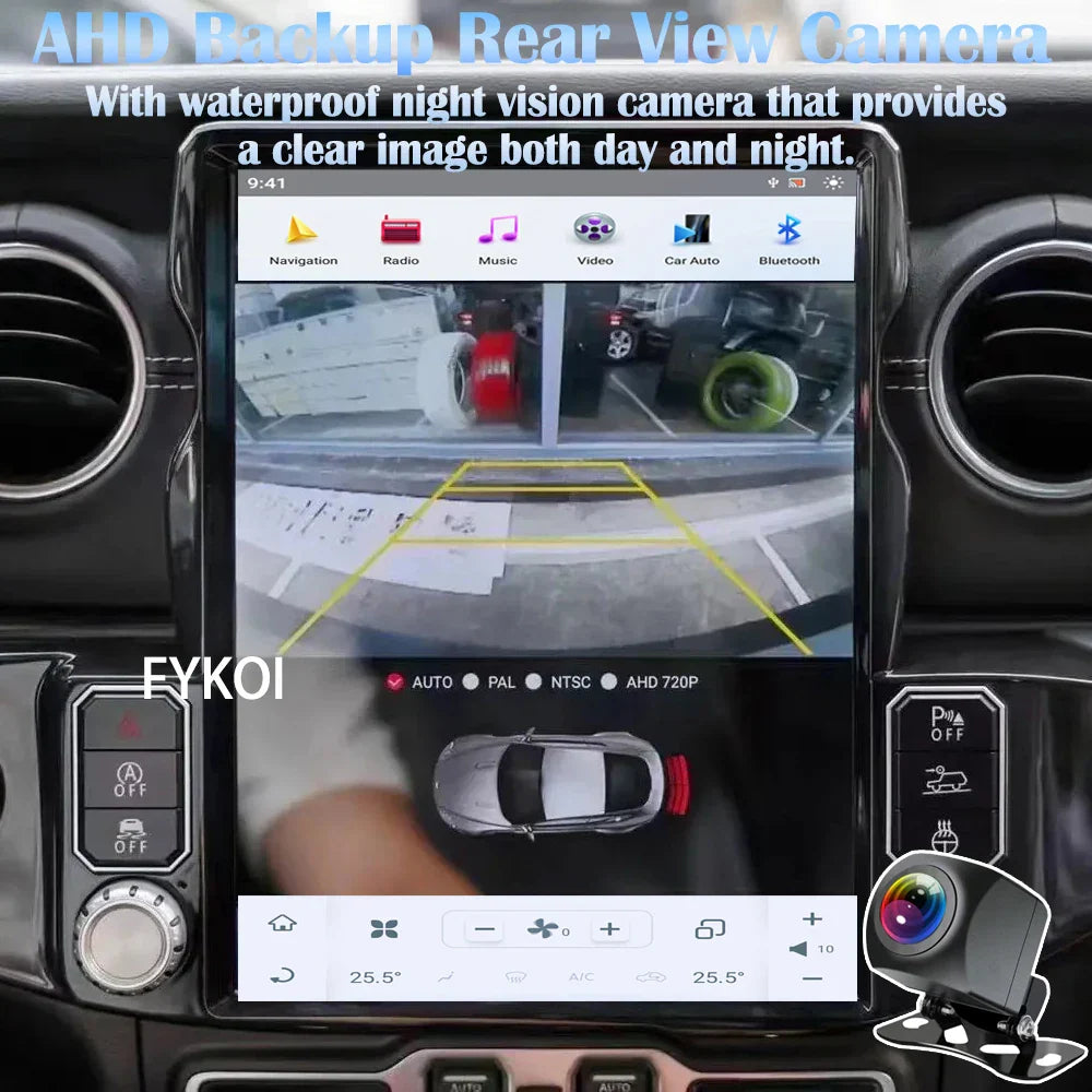 13.6" Qualcomm For Jeep Gladiator 2018-2021 Car Radio Stereo Carplay Upgrade Tesla Style Screen Android Auto GPS Navigation Multimedia Player