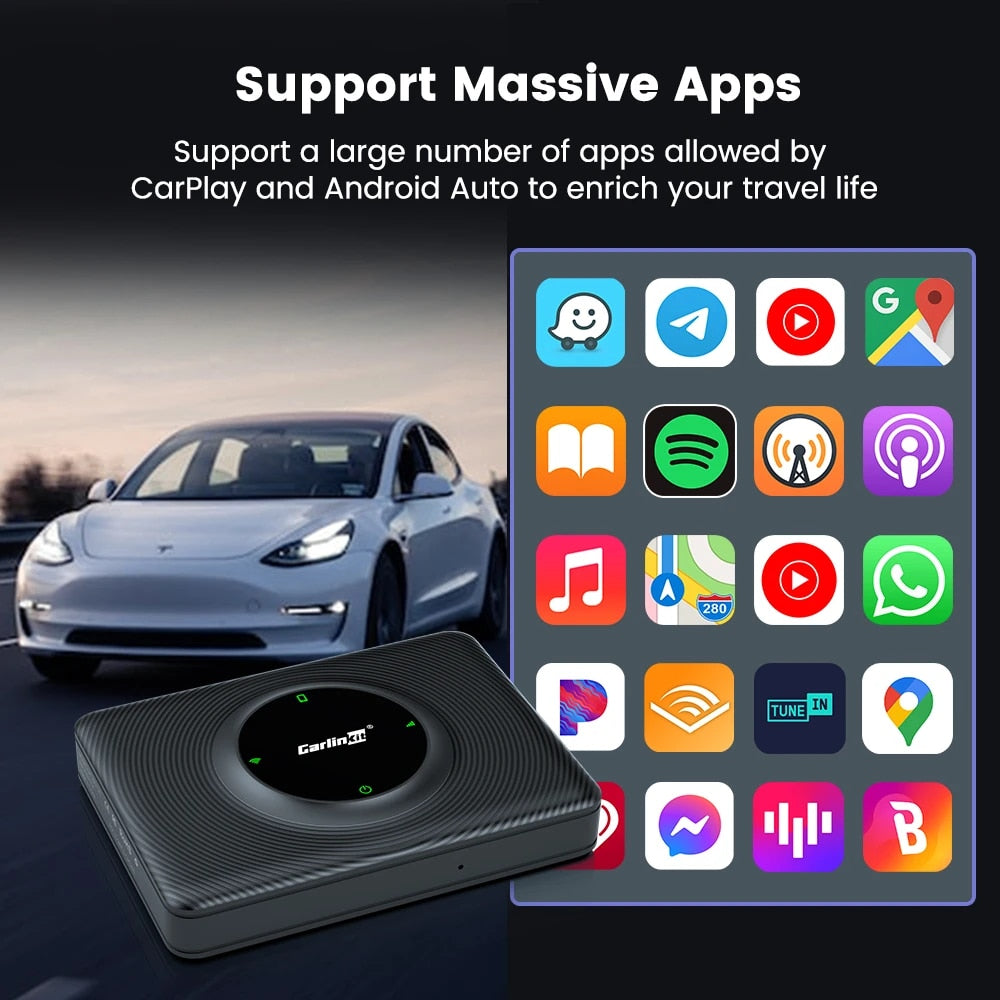 T2C Tesla Wireless Apple Carplay Adapter - Upgrade Your Tesla With Wireless Apple Carplay/Android Auto