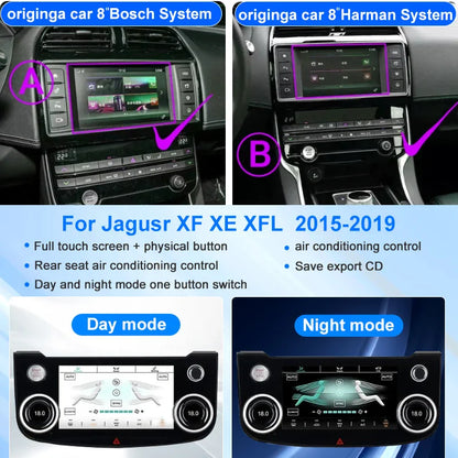 Dual System Android Car Radio Multimedia Player For Jaguar XE, XF, XFL Stereo 2016-2019 GPS Navigation, Carplay, WIFI, Main Unit