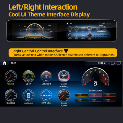 24.6'' For Mercedes-Benz E-Class 2016-2020 Android Screen  Infotainment Navigation System Car Multimedia Touch Screen Head Unit Car Radio + Digital Dashboard Cluster