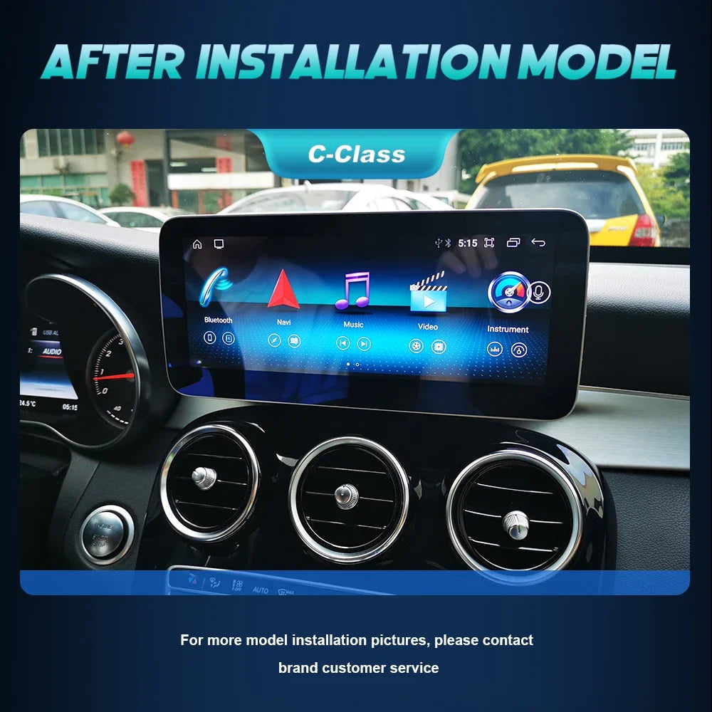 For Mercedes Benz C Class W204 W205 2007-2018 Android 13 Wireless CarPlay Qualcomm 665 Multimedia Intelligent Player GPS DSP Car Radio