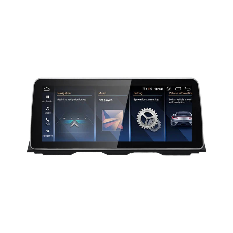 For BMW F10 F11 Snpdragon665 12.3 inch  DSP CarPlay AUTO Android 12 Car Stereo Multimedia Head Unit Radio Bluetooth CIC NBT