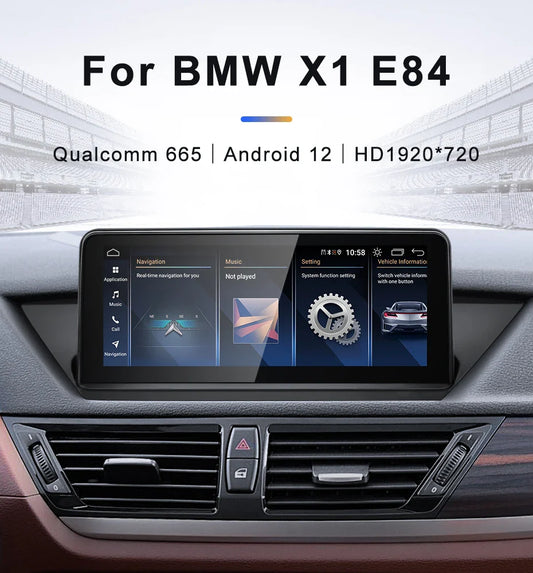 For BMW 09-15 X1 E84 Snapdragon665  Wireless CarPlay AUTO Android Car Multimedia Head Unit Radio Bluetooth Car Video Players