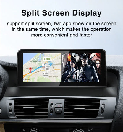 For BMW F25 F26 Snapdragon665 10.25inch Wireless CarPlay Android AUTO Car Multimedia System Head Unit Radio Bluetooth GPS Navi