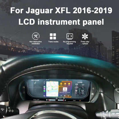 For Jaguar XFL 2016-2019 12.3" LCD Digital Dashboard Cluster Car Panel Speedometer Virtual Cockpit