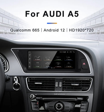 For AUDI A5 S5 2008-2016 CarPlay Android 12 Car Multimedia IPS Screen GPS Auto Radio Navigation Stereo DSP Netlifx