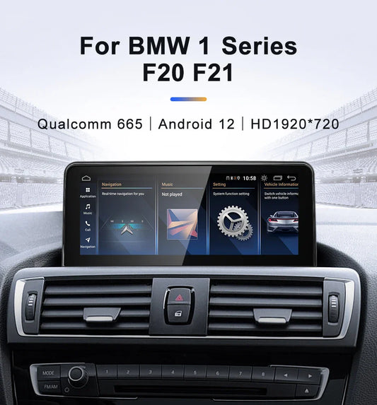 For BMW 1series F20 F21 NBT Snapdragon665 Wireless Carplay AUTO Android 13 Car GPS Navi Stereo Multimedia Head Unit Radio Blueto