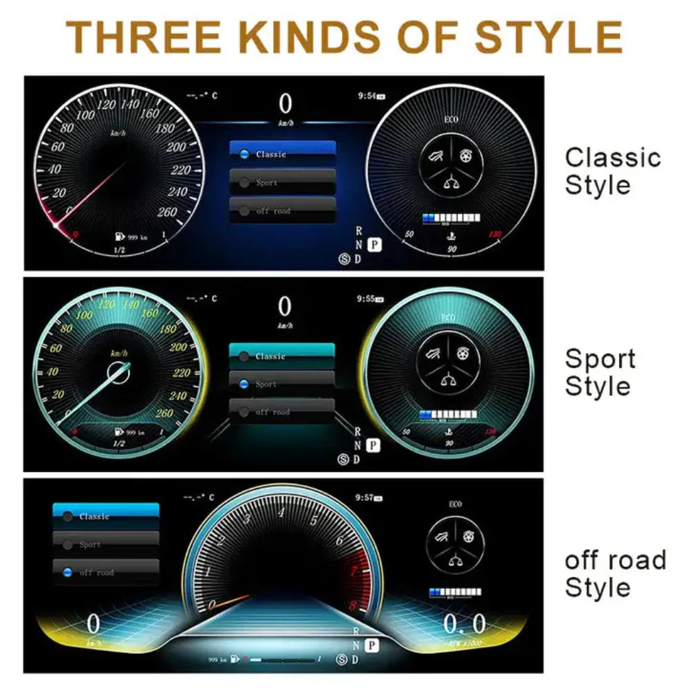 For Mercedes Benz C Class W205/ GLC Class W253 2015-2018 NTG 5.0 12.3" LCD Digital Dashboard Cluster Car Panel Speedometer Virtual Cockpit