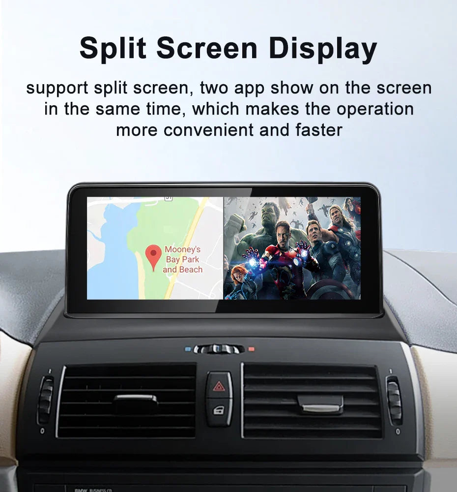 For BMW X3 E83 Snapdragon665 Wireless CarPlay Android AUTO Car Multimedia System Head Unit Radio Bluetooth GPS Navigation Scree