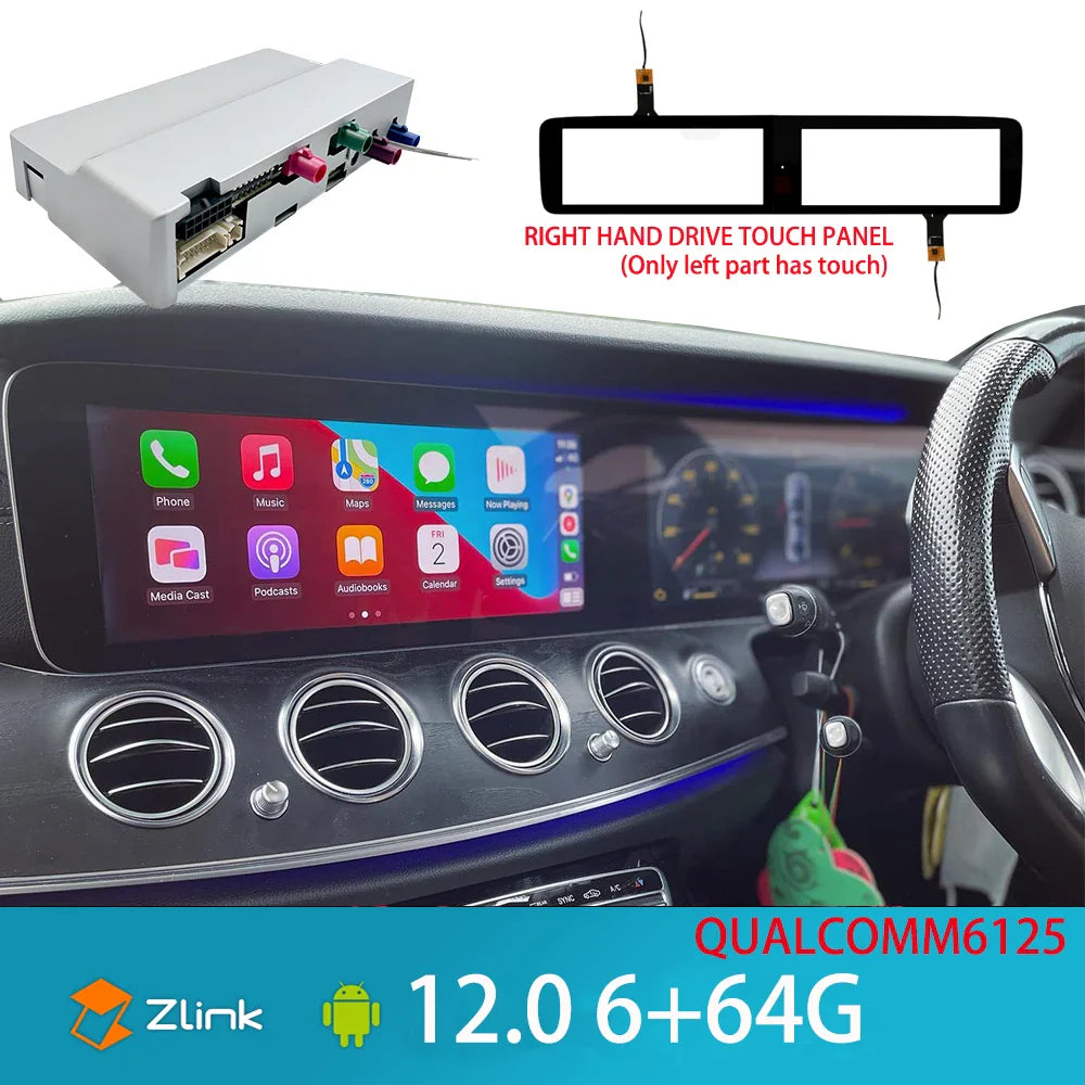 Carputech snapdragon665 CarPlay androidauto for Mercedes W213 12.3 inch screen ntg5.5 Android box smart module TikTok YouTube