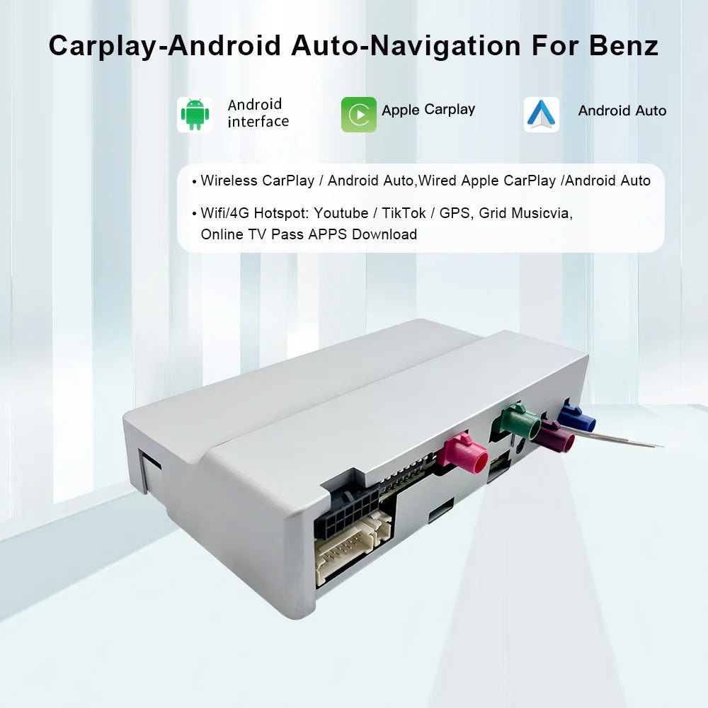 Carputech snapdragon665 CarPlay androidauto for Mercedes W213 12.3 inch screen ntg5.5 Android box smart module TikTok YouTube